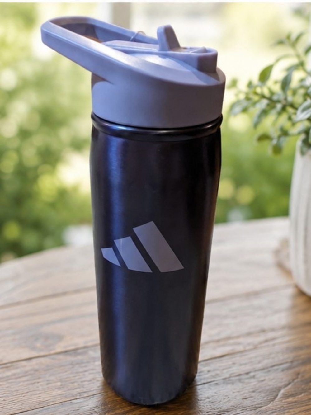 adidas Blue/Purple Bottle with Gray Flip-Top Lid